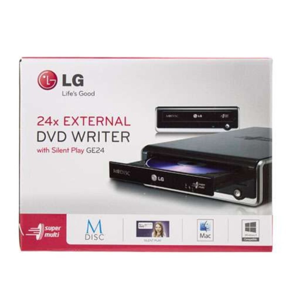 NEW LG Super Multi 24x External DVD Writer GE24 Silent Play Optical Drive - Picture 4 of 4